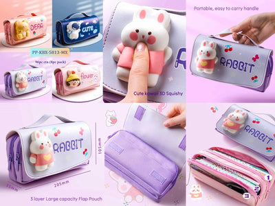 New squezee big size pencil pouch with 3 chains ( Heavy quality )