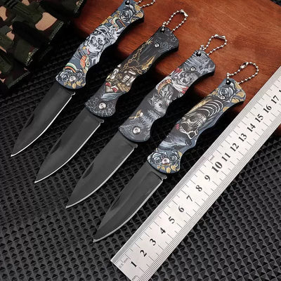 Mix printed design fruit knife - Pack of 3 ( Net price - 88  )