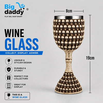 Skull printed wine glass