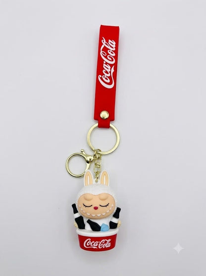 Labubu in Coke Basket rubber keychain pack of 3 (eff price 35)