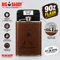 Jw brown  Leather  Hip flask  9oz Code- GT28