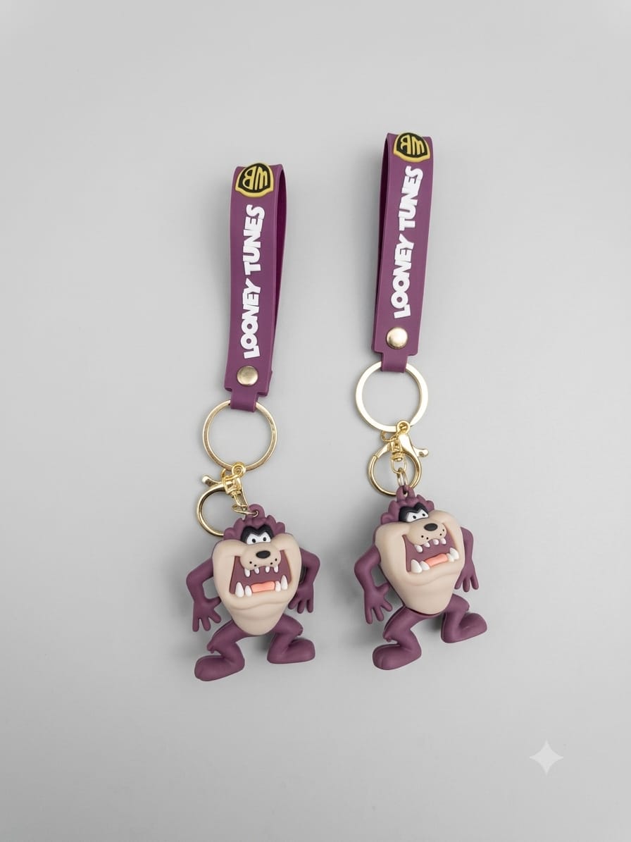 Loony Tunes Devil rubber keychain pack of 3 (eff price 35)