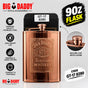 Golden Finish  Jd Rose Gold steel flask  9oz Code- GT17