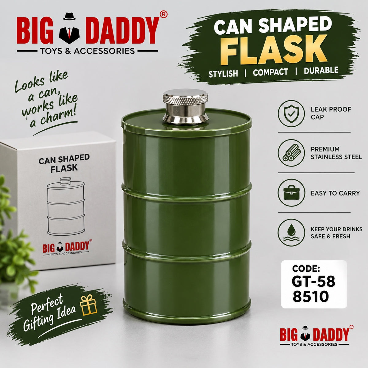 New Container Shape Hip flask Gt23