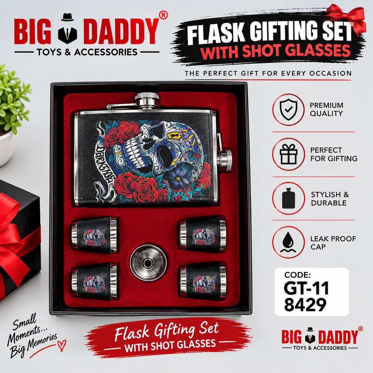 Skull Flask set  - Model Gt 1