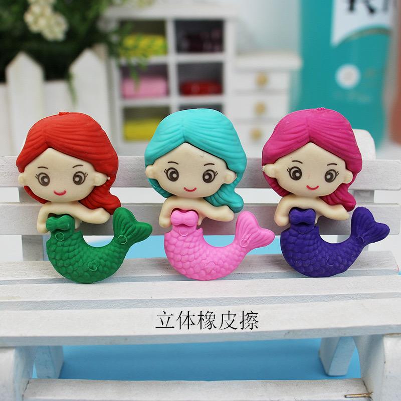 Mermaid Shape Eraser 48pcs  (eff price 5.5 )