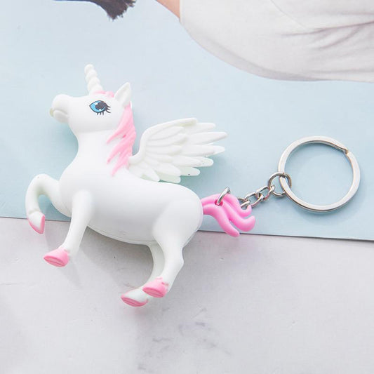 Pack of 6 Unicorn Keychain with voice and light (eff price 70)