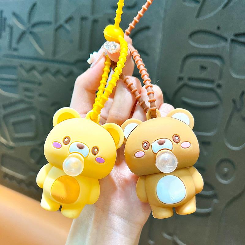 3pcs- panda / teddy mis design lip pop keychain ( eff price 78 )