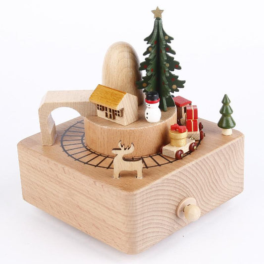 Moving Train Christmas Showpiece Music Box  🎥 (check Video)