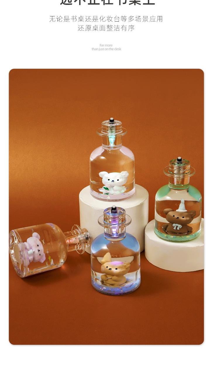 Unicorn / kuromi big bottle shape water showpiece with light