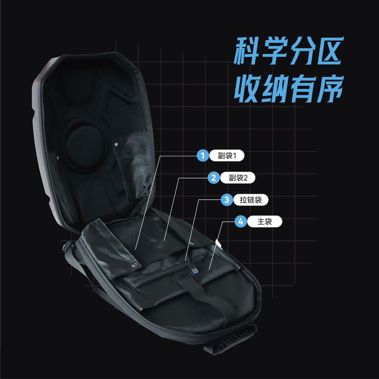 Heart of steel led display app control laptop bagpack