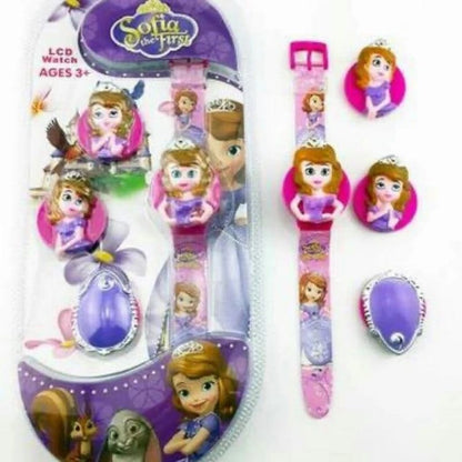 6 pcs - Princess /Sofia mix Watch with three top dial design  NET PRICE 99 ?