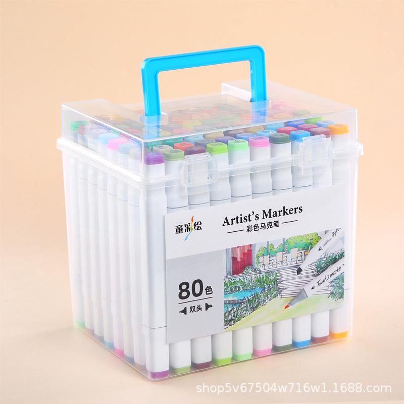 Hot selling  1 Box - Double Side Acrylic Marker Set of 80, Net Box Price 550