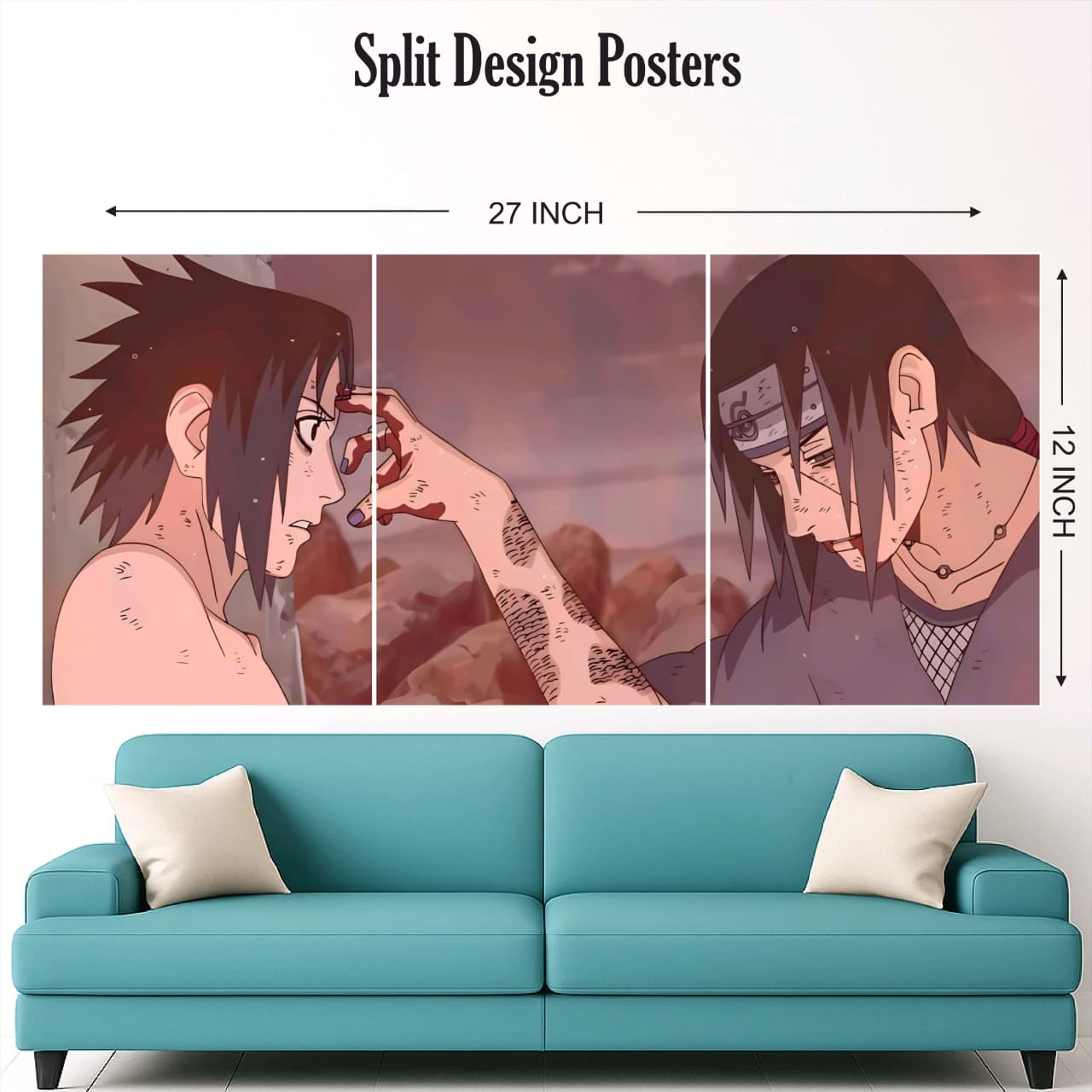 Naruto / itachi / sasuke mix design split poster pack of 3 (net price 40)