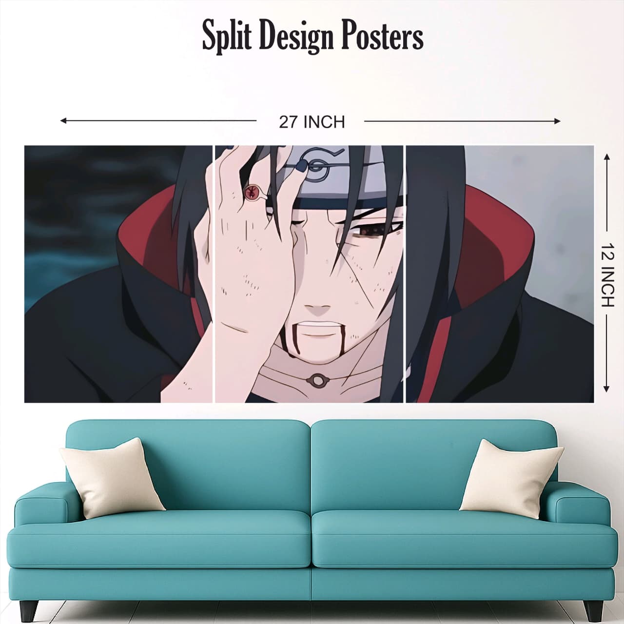 Naruto / itachi / sasuke mix design split poster pack of 3 (net price 40)