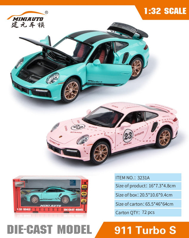 1:32 Porsche 911 Turbo S Special Edition
(2022 latest model