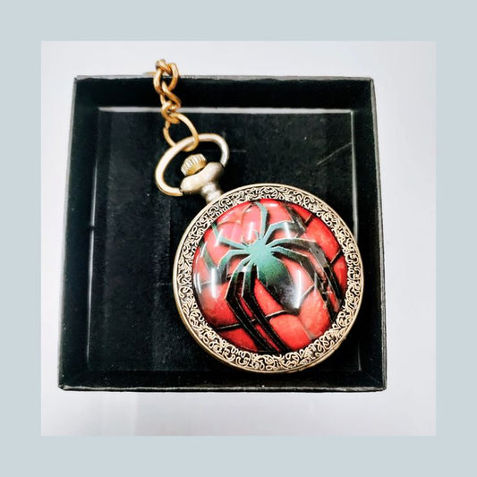 Spidy red pocket watch