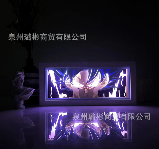 Goku  vegeta dbz box lamp with remote