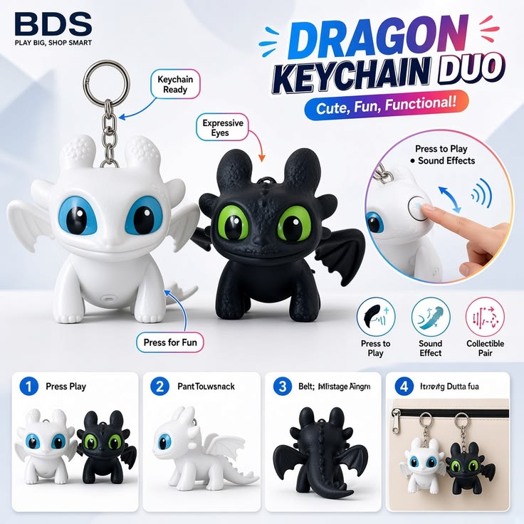 6pcs- Dragon Keychain Net price 85