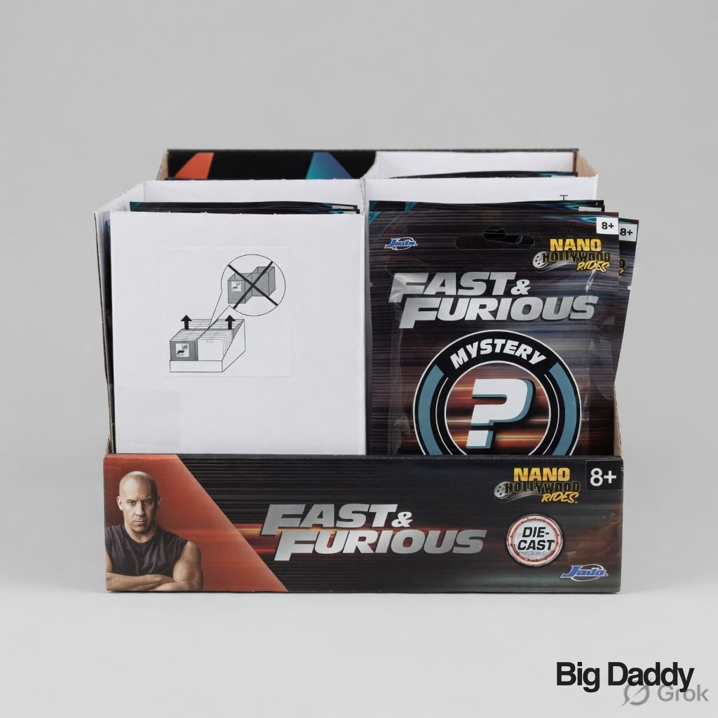 Jada Fast & Furious Mini Car W2 Blind pouch (pack of 6 pouches, 1 pouch price 217)