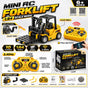 Mini 1:64 RC Alloy fork lift – Dual App & Remote Control