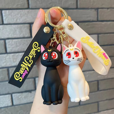 3pcs - mix color cat Rubber keychain (eff price 35)