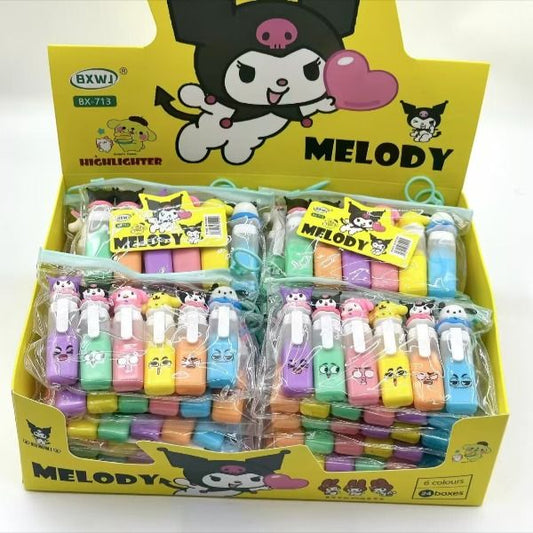 2 Sets - Kuromi Set of 6 Highlighters Net price 78