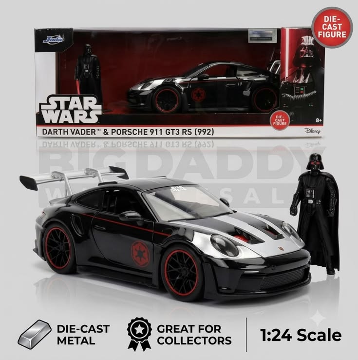 Jada Toys Star Wars Porsche 911 GT3 RS Darth Vader 1:24 Die-Cast Car