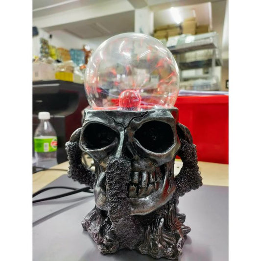 Plasma Ball Skull Showpeice touch based