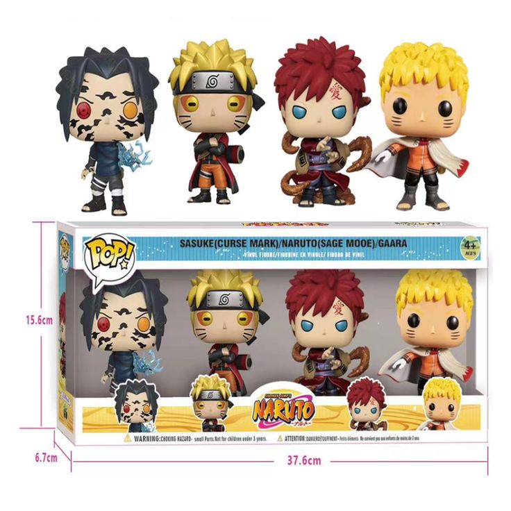 Set of 4 Natuto set A  set - fun pop figure net price 150