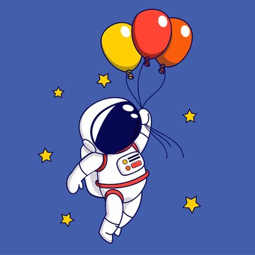 Astronaut with balloon Mini Diary  Pack of 6 (eff price 30)