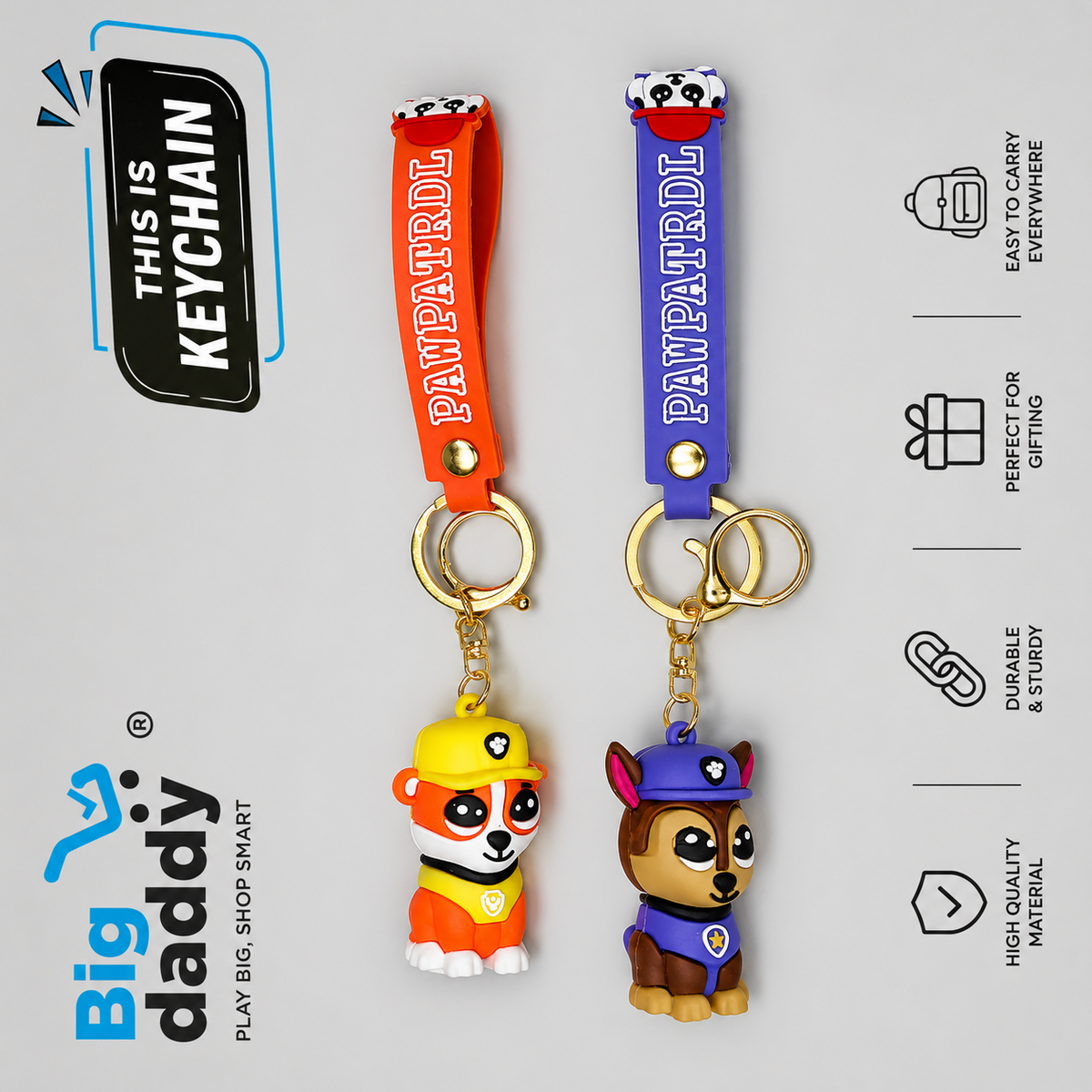 6pcs - paw petrol Dog Rubber keychain (eff price 35)