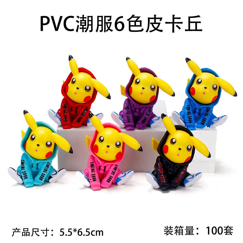 6 pc multicolor Pekachu