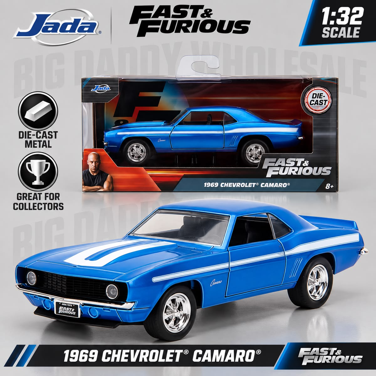 Jada Toys Fast & Furious 1969 Chevrolet Camaro 1:32 Die-Cast Car