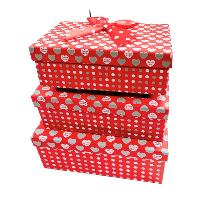 Set of 3 Gift Boxes heavy quality M2 ( size in descirption)