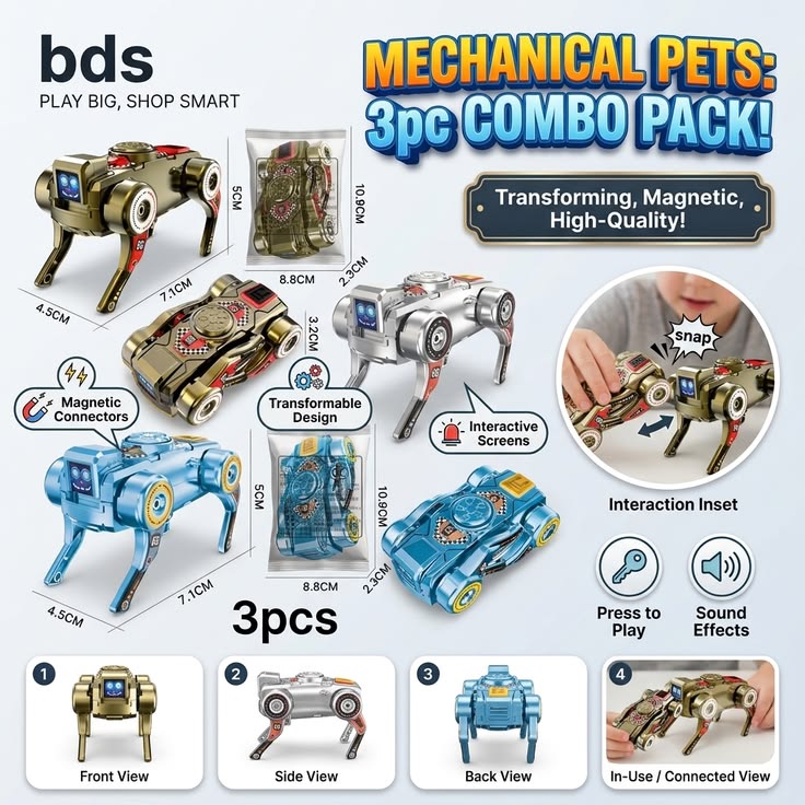 6pcs - Robot Dog mini toy net price 60