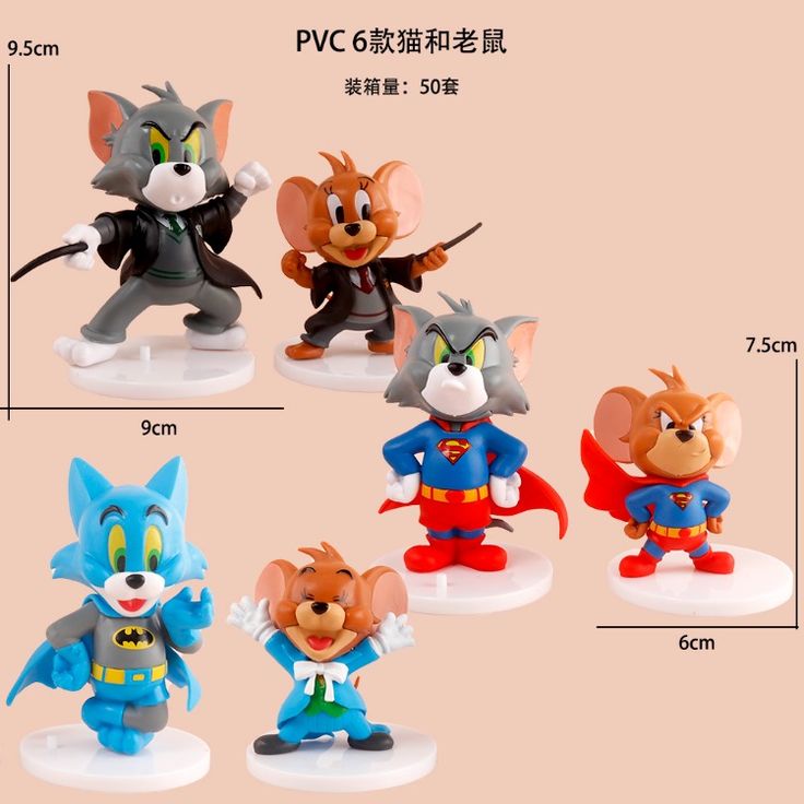 Tom & jerry set of 6 superhero - Big Daddy Store