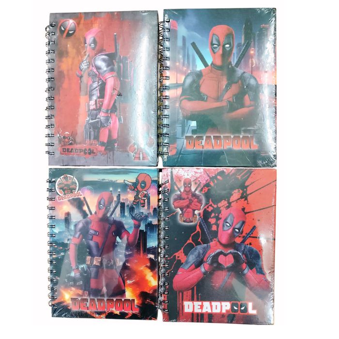 2PC -  Spiral A5 DIARY deadpool Net price 87