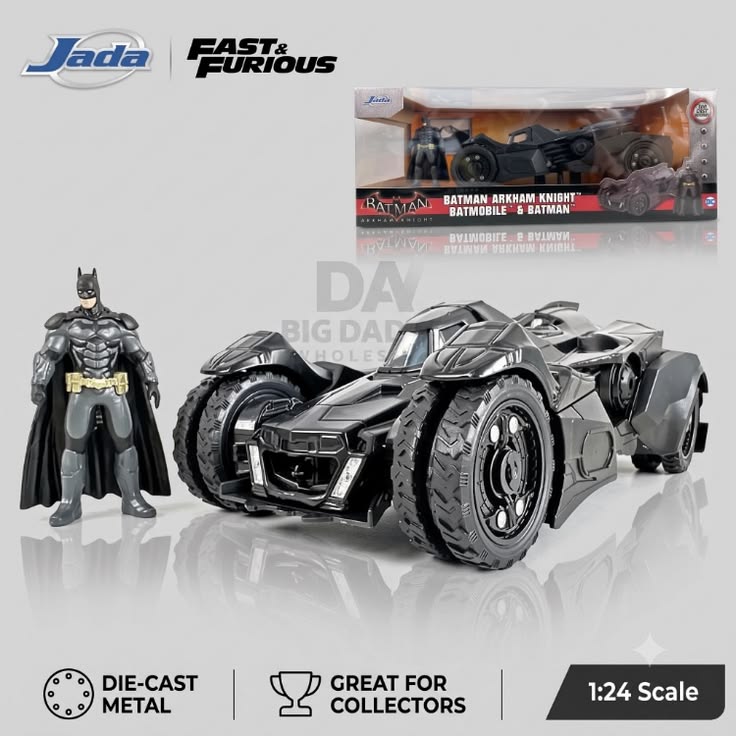 Jada Toys Batman 2015 Arkham Batmobile 1:24 Die-Cast Car