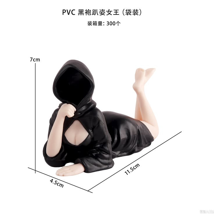 Mysterious Black Robe Queen lying