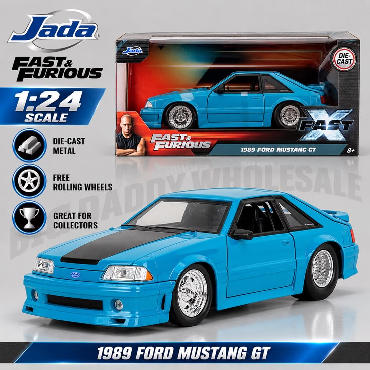Jada Toys Fast & Furious 1989 Ford Mustang GT 1:24 Die-Cast Car