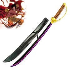One Piece Gold D Roger 104cm fully assembled katana with Leather Case