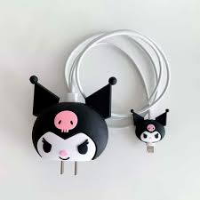 3pcs- Black Kuromi 20 W Iphone Silicone Charger Cover Net Price 65