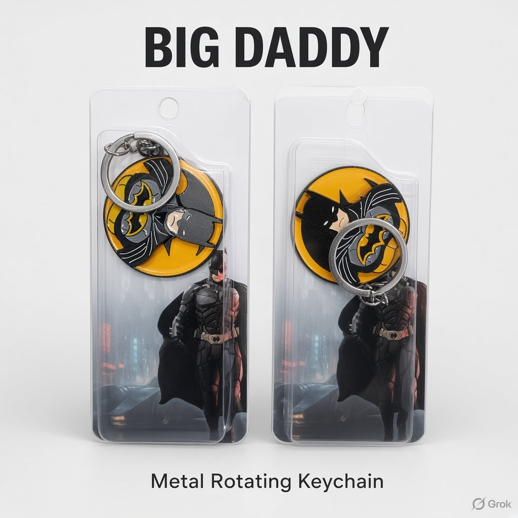 batty face & logo  Rotating keychain Pack of 5 ( Net price - 45 )