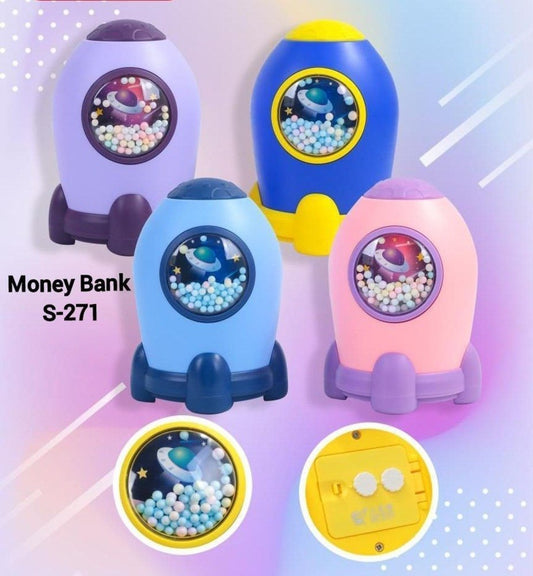 Set of 2 Rocket Shape Metal Money Bank with lock(eff price 160)