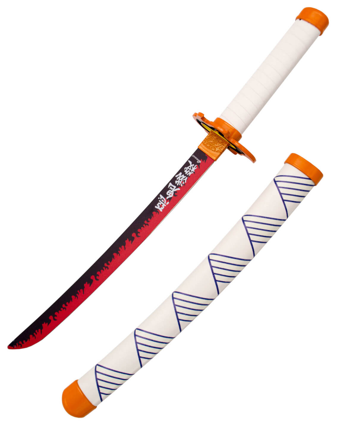 New Rengoku Medium size wooden katana 42cm with stand