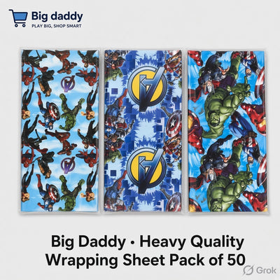 Mix Designs Super hero Wrapping sheet Pack of 50
