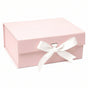 New Pink Modern Folding Gift 🎁 Box with White Ribbon🎀 (Size- 23x16x10cm)