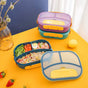 Two compartment plastic lunch box