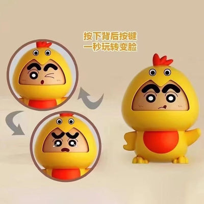4 pcs - Shinychan Duck Yellow Face changing keychain (Heavy Quality) eff price 55
